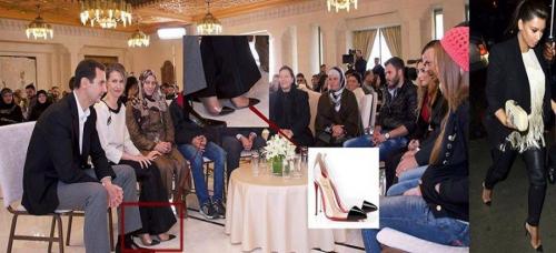 حذاء زوجة بشار الأسد يثير حالة من اﻷنتقادات الواسعة